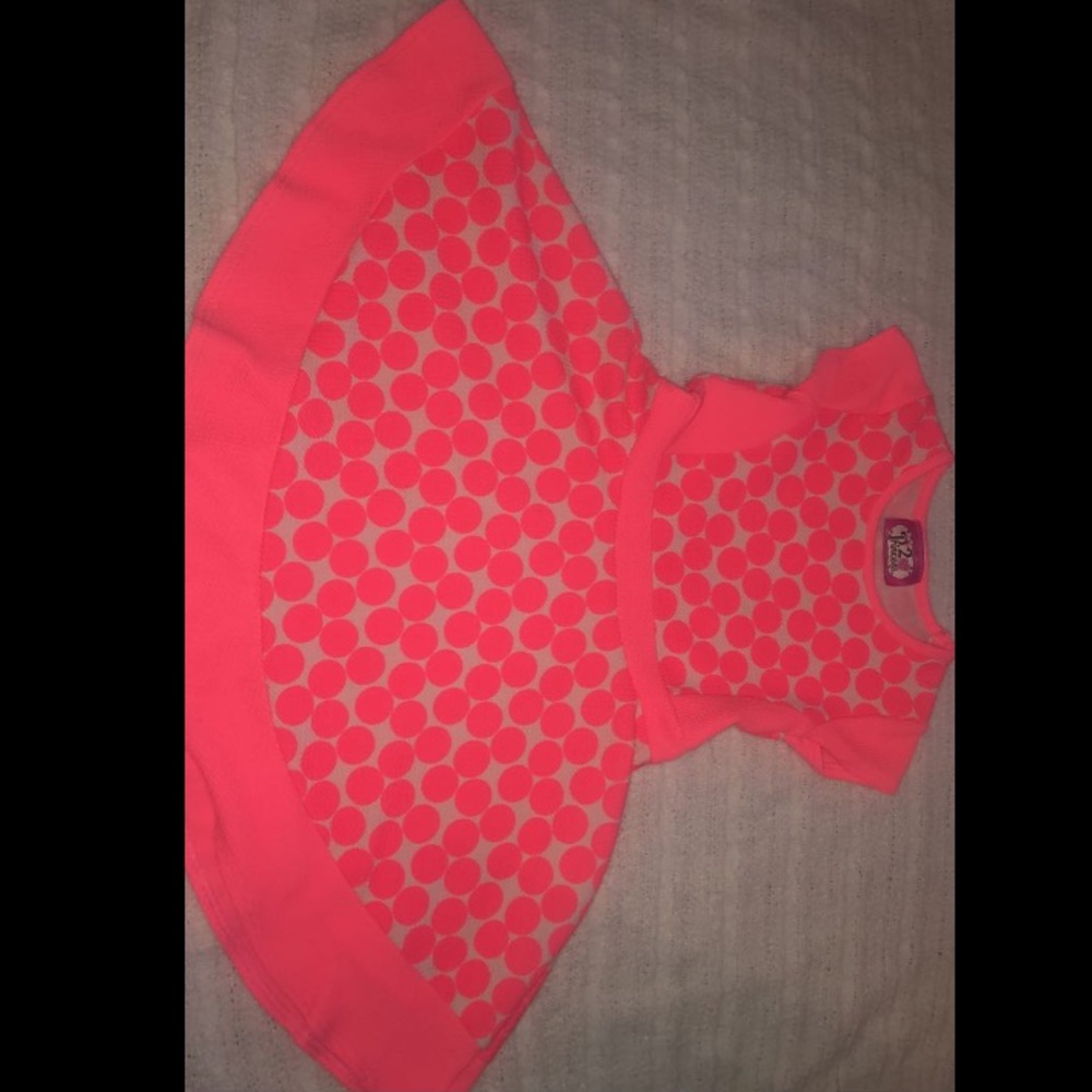 Neon Pink & White Dress - 4